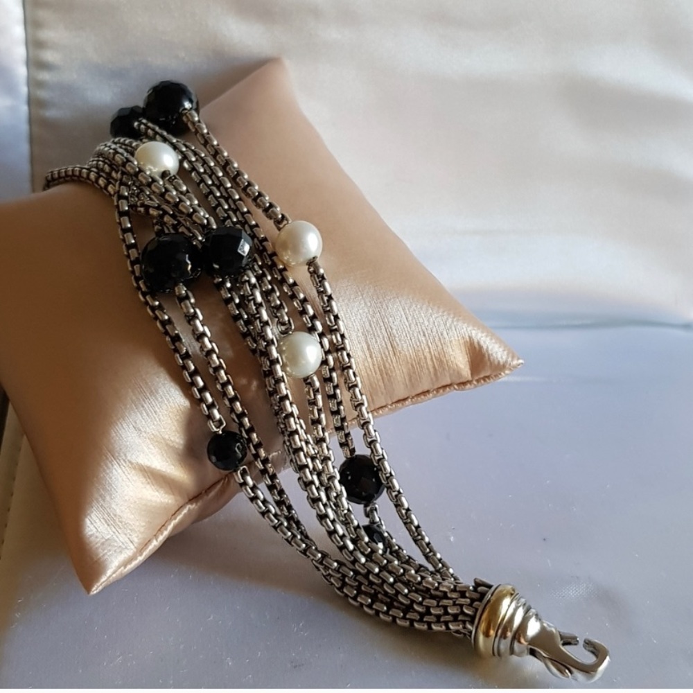 Excellent David Yurman bracelet multi strand Pearl